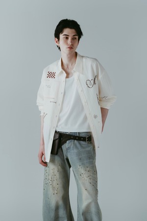 Embroidered Shirt / UNISEX / IVORY