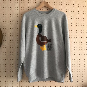 SUSUN'S "Wild Duck" Crew neck Sweat Shirts  /  ASHGRAY