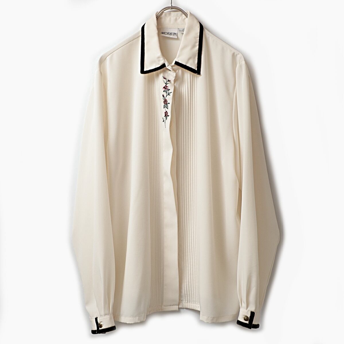 KORET trimming & embroidery デザイン 長袖 シャツ 古着 used レディース