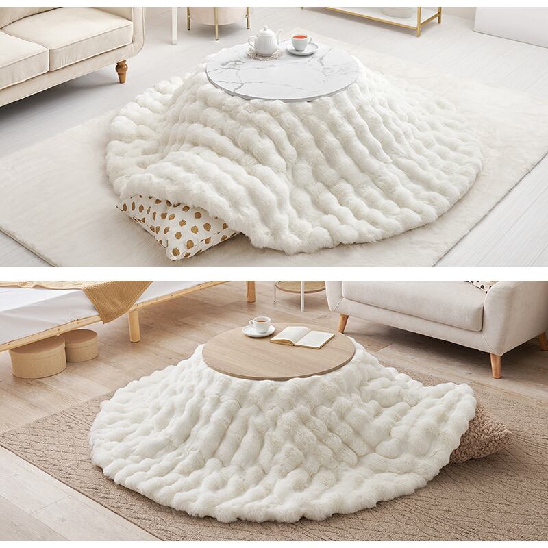 【完成品】 円形カジュアルコタツ＋うす掛け布団 2点セット こたつ2種x掛け布団3種 アイナ68ルナ 幅68cm