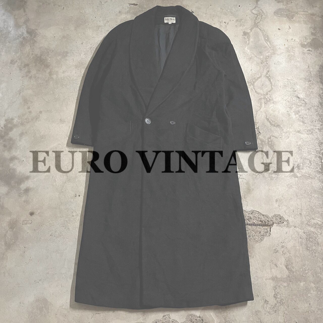 〖EURO_vintage〗made in Poland shawlcollar cashmereblend long coat /ポーランド製  ショールカラー カシミヤ混 ロングコート/lsize/#0215/osaka | 〚EINS_archive〛 powered by BASE