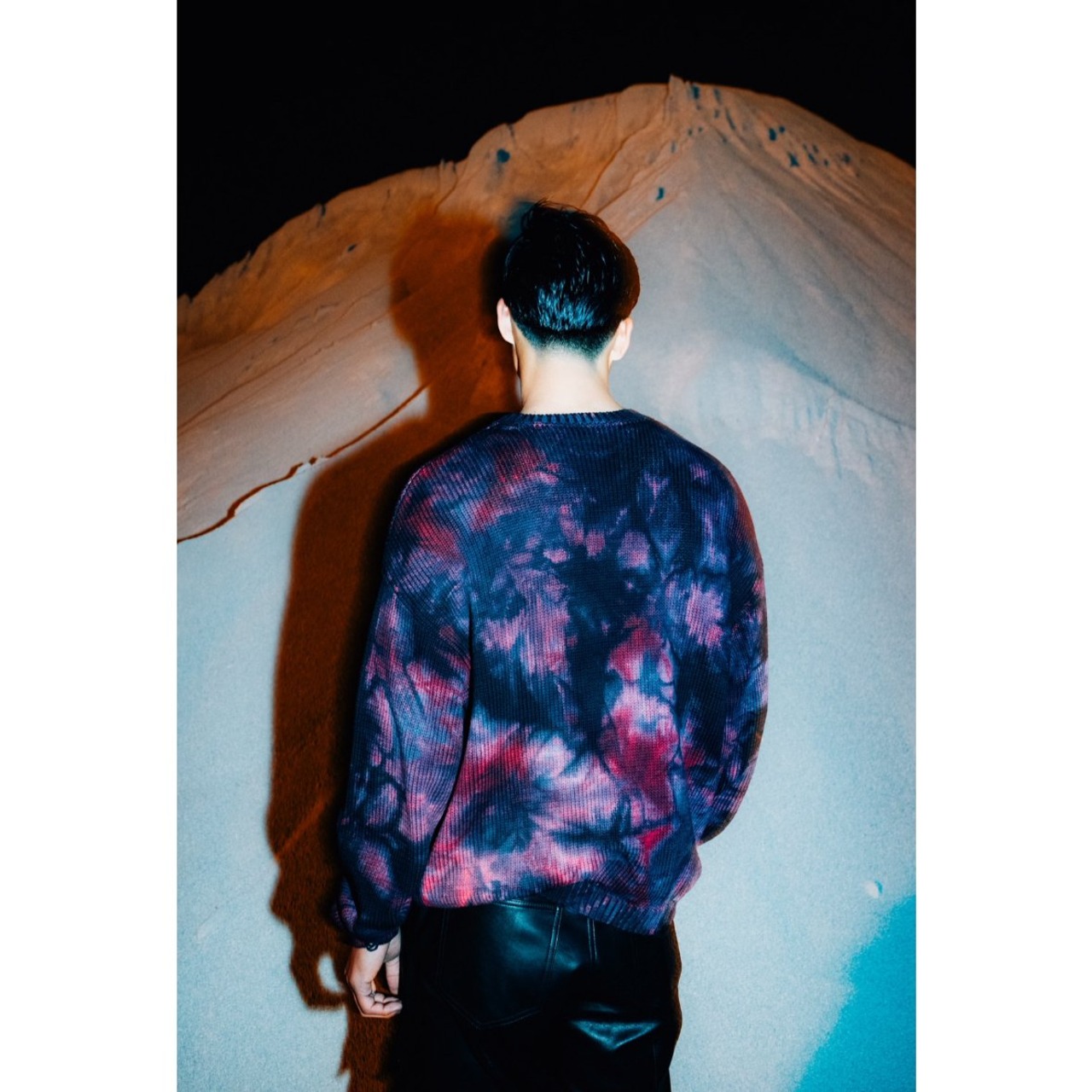 LAST NEST / tie-die crewneck sweater