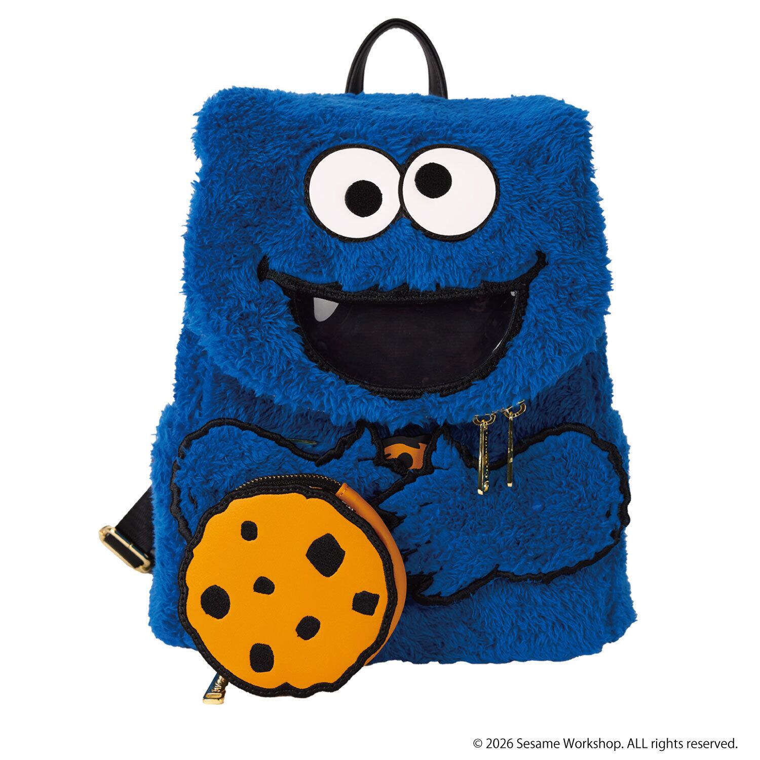 LF SESAME STREET COOKIE MONSTER PLUSH MINI BACKPACK_SESBK0013