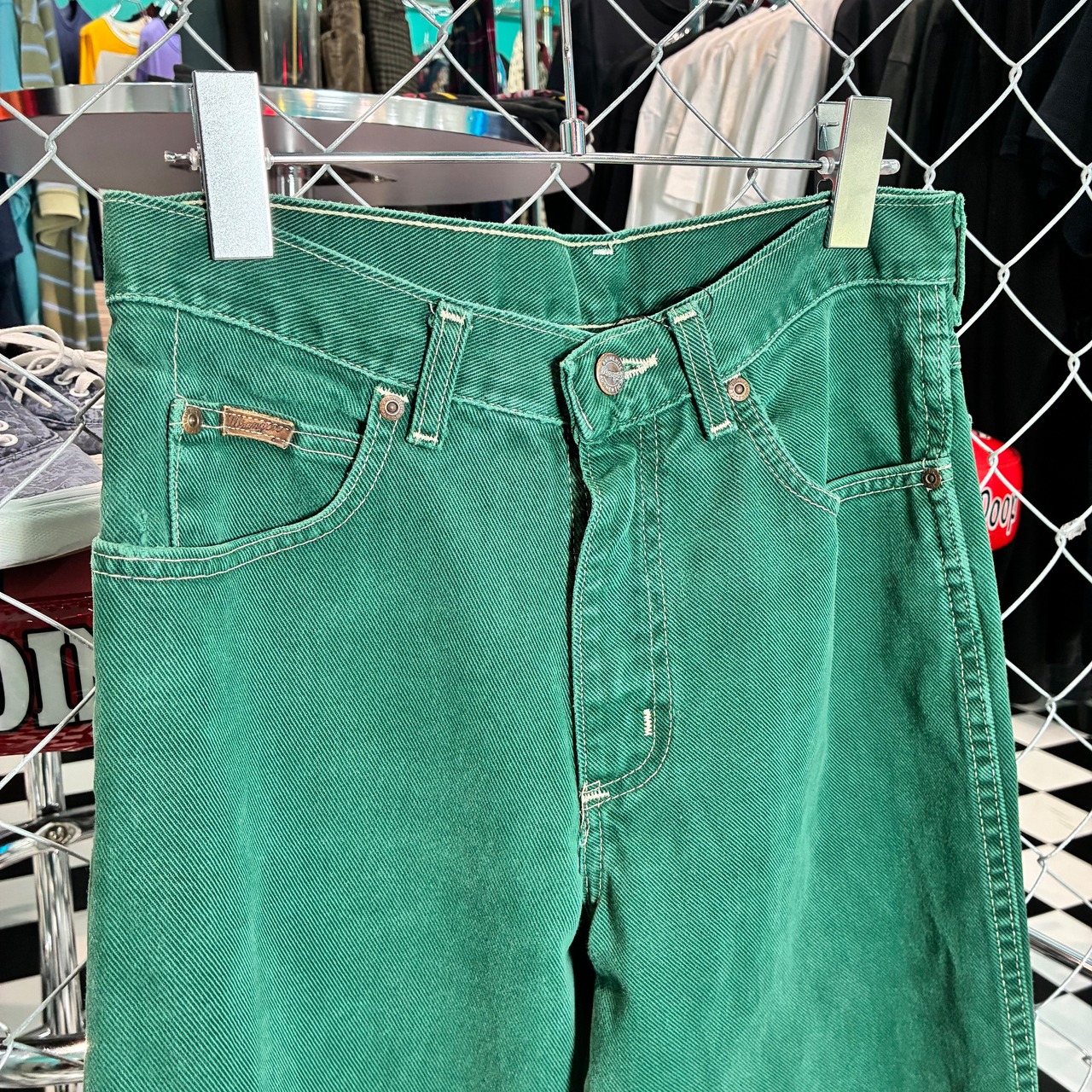 90s Wrangler カラーデニムパンツ 緑 ラングラー