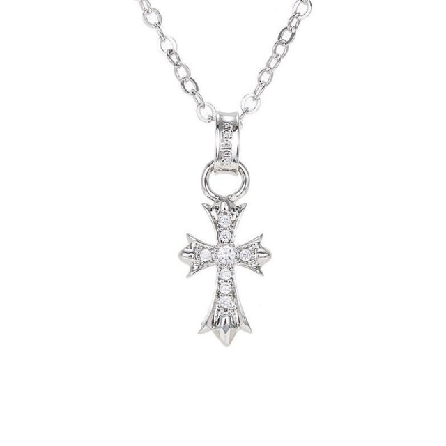 BABY CROSS NECKLACE SILVER