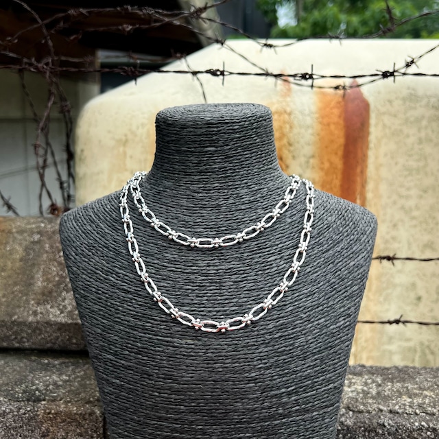 Dumbbell Chain Necklace / 2 Sizes