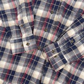 CHAPS チャップス チェック 長袖 ネルシャツ L/ブルー×レッド 系 メンズ