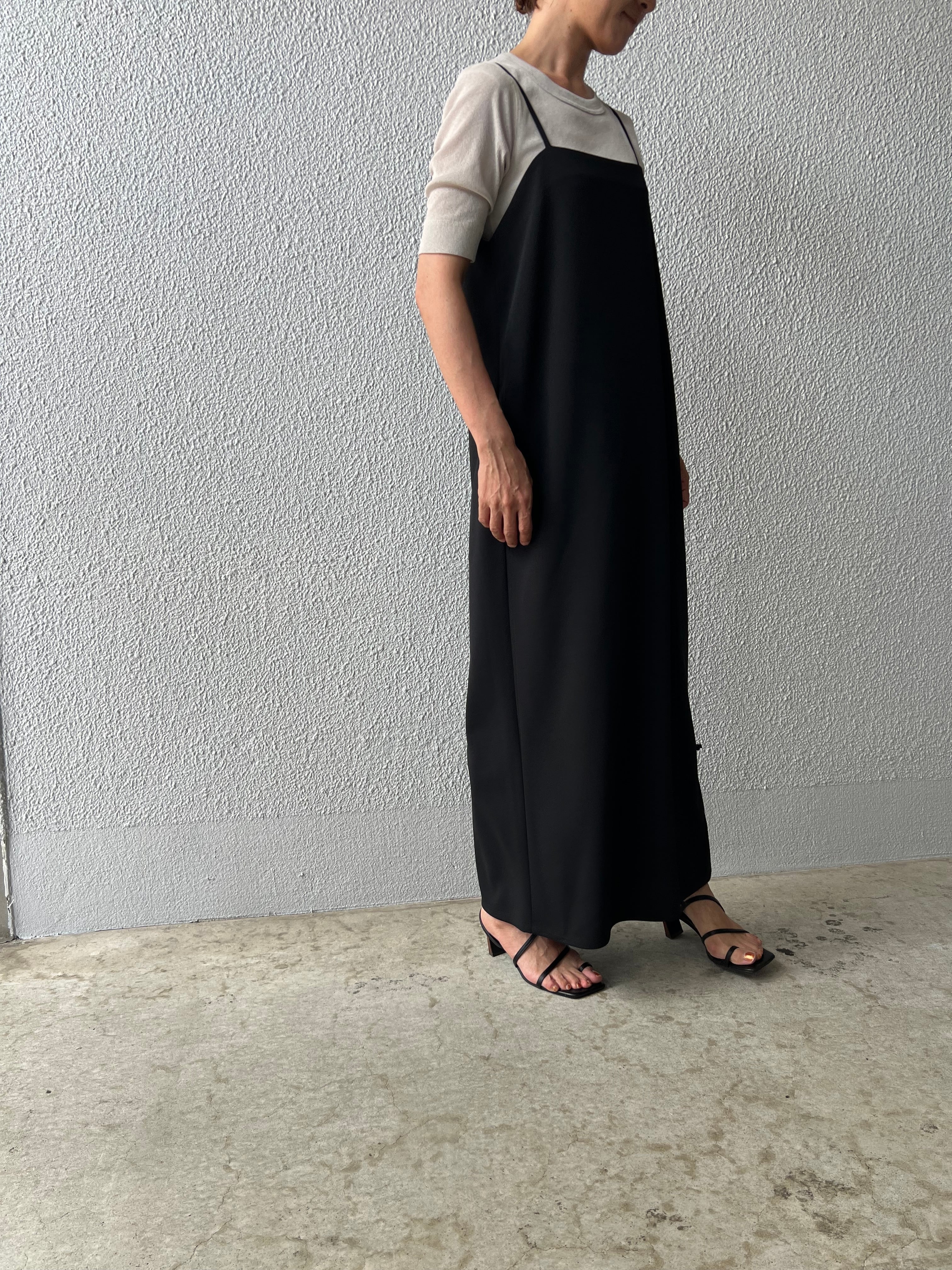 【PASSIONE】バックスリット入りストレッチキャミワンピ　5316114