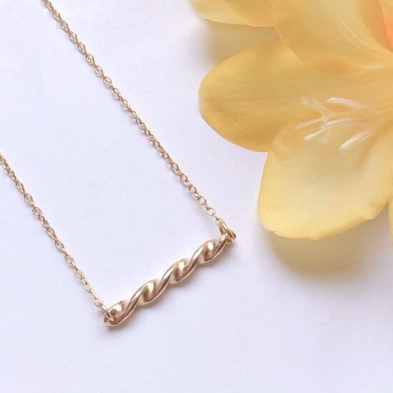 Spiral Necklace (yellow) silver925 + K18 gold plate