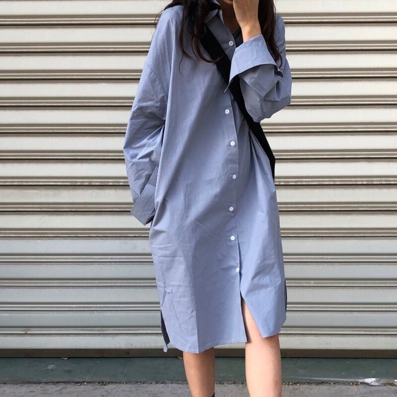 スプリングスカート ルーズ薄手シャツ ドレス 春物 YY-ファッション57015000264