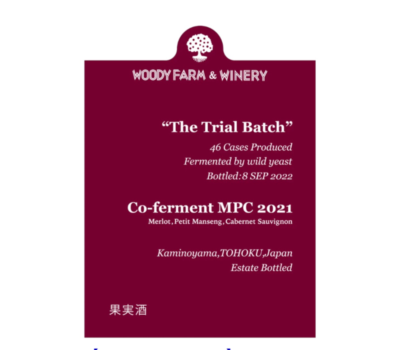 蔵王ウッディファームワイナリー(山形県かみのやま)　【Co-ferment MPC 2021】750ml