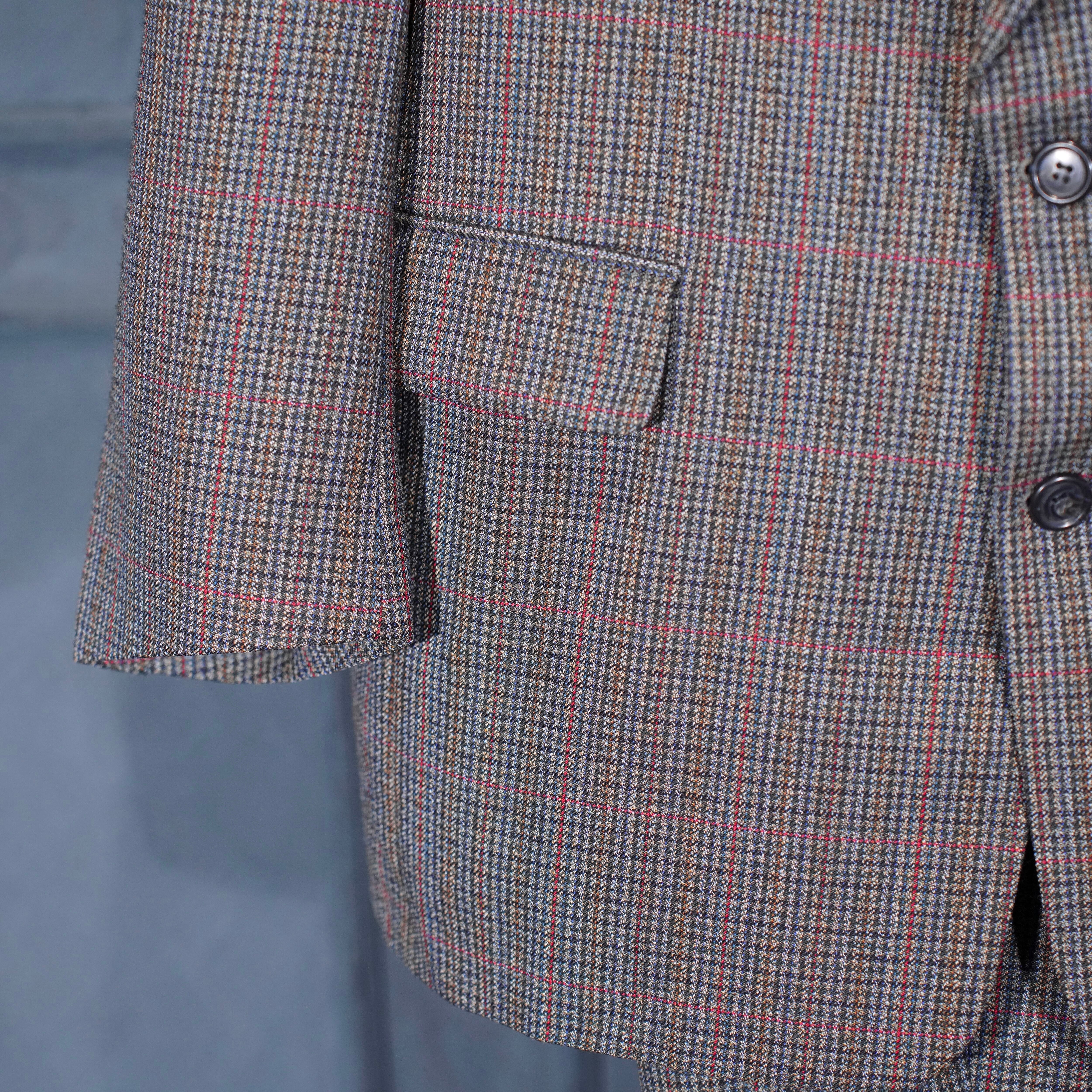 60’s〜EU VINTAGEヨーロッパ古着チェック柄ウールセットアップスーツ EU VINTAGE CARL GROSS CHECK PATTERNED WOOL SET UP SUIT/ヨーロッパ