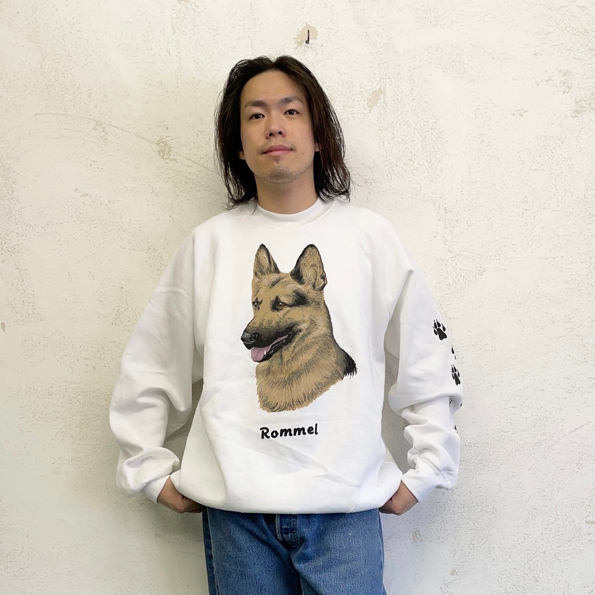 90’s メキシコ製 Hanes 犬 ドッグ ロットワイラー スウェット