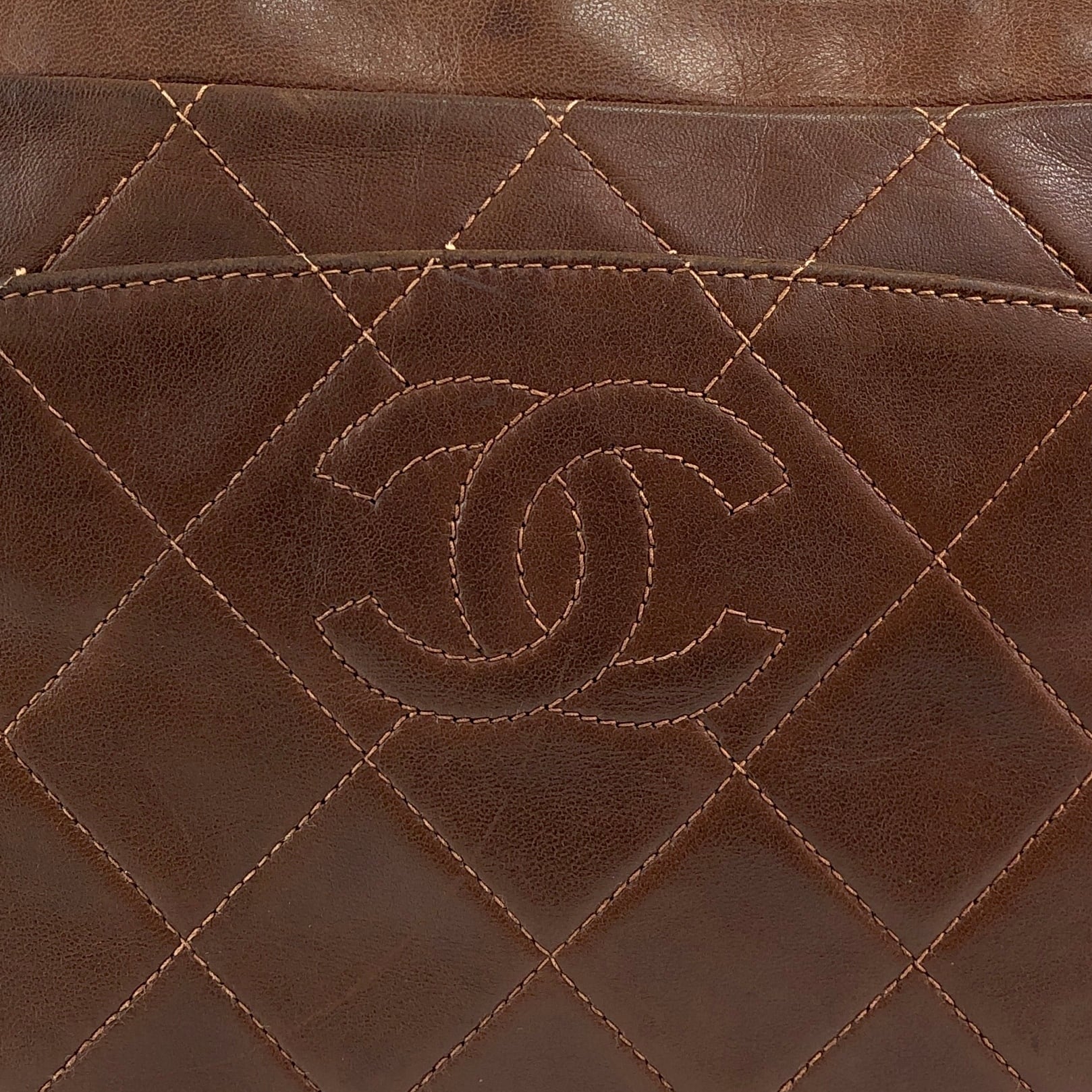 CHANEL シャネル ショルダーバッグ ブラウン ココマーク レザー