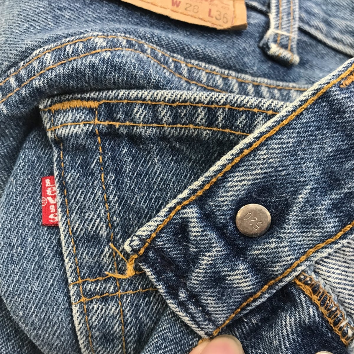 LEVI'S リーバイス 90年代 USA製 501- 0000 刻印 520 ブルー W28 L36