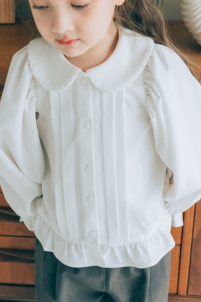 ★ヘムフリルブラウス<White>90size