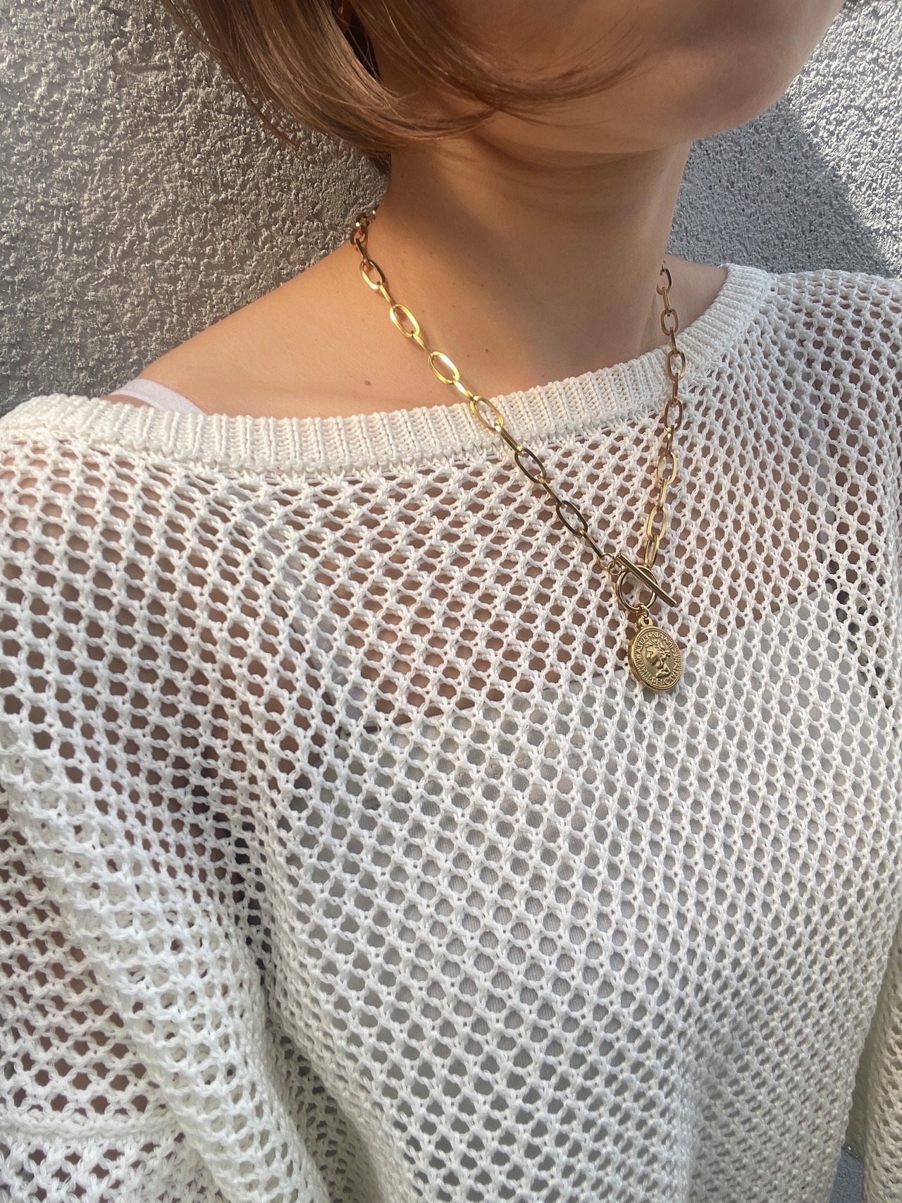 coin gold necklace