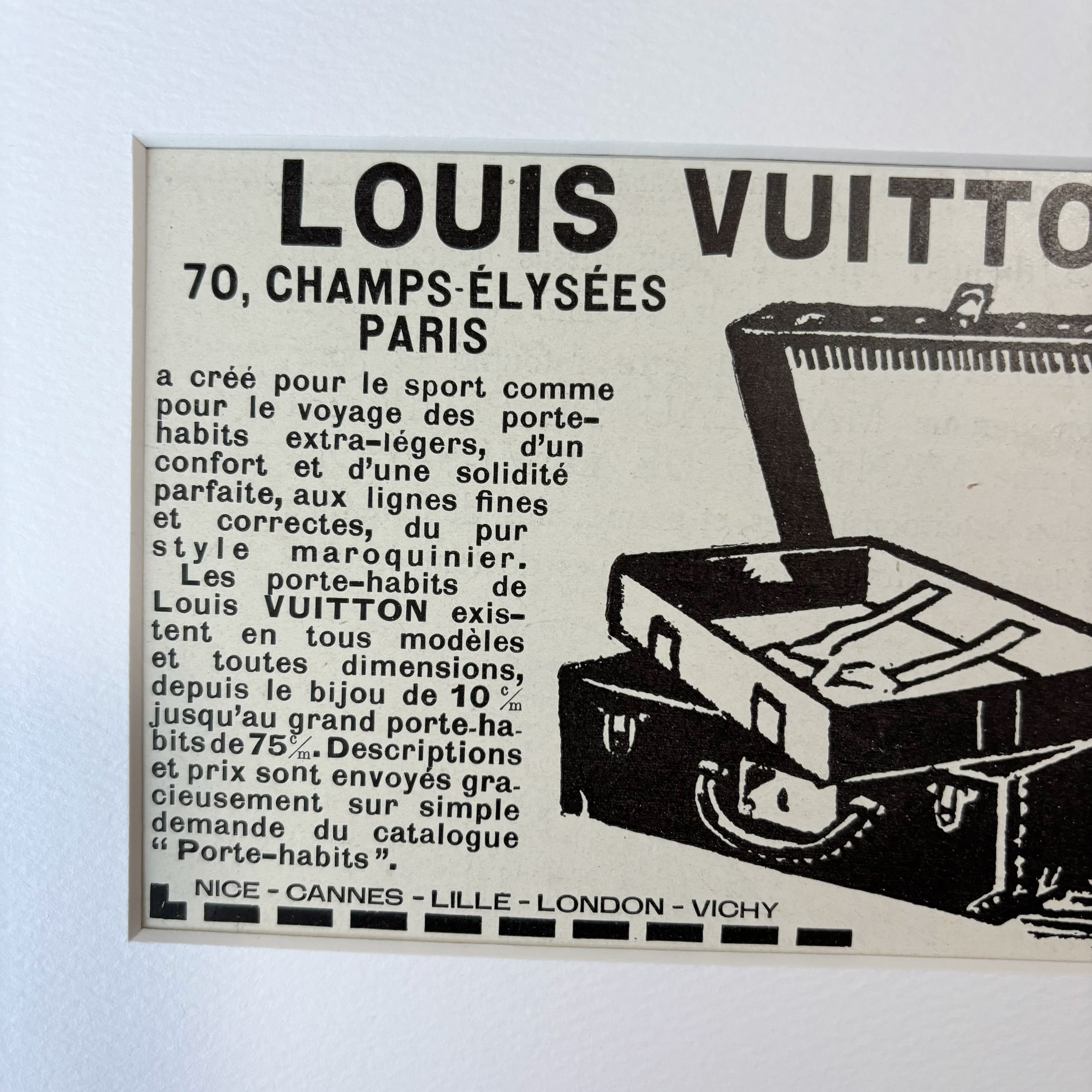 再入荷！1925 広告＞Louis Vuitton ルイヴィトン ポスター