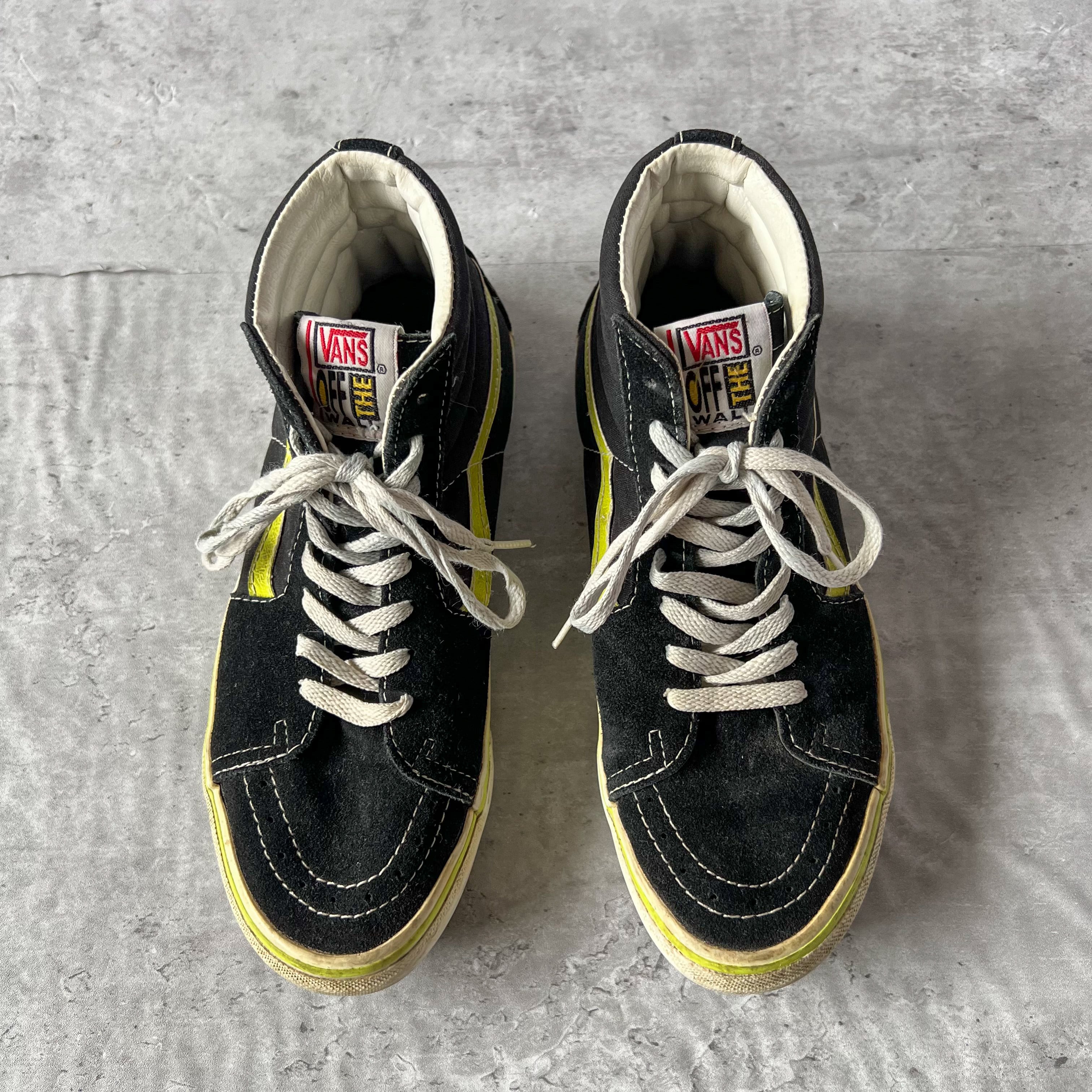 90s後期 “Vans”sk8HI sneaker yellow × black US8 スニーカー 90年代後期 ヴァンズ スニーカー イエロー ×  ブラック US8 26.0cm | anti knovum（アンタイノーム）