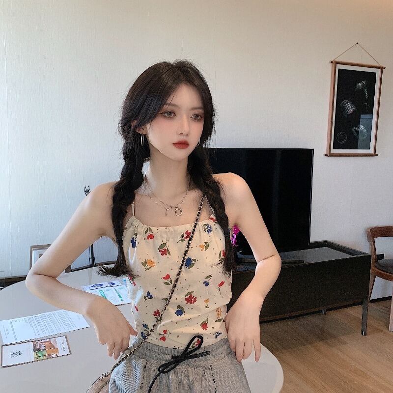 フローラルスカーフ サマートップス リボン 夏物 花柄 シルク ブラックストロベリース80296458988