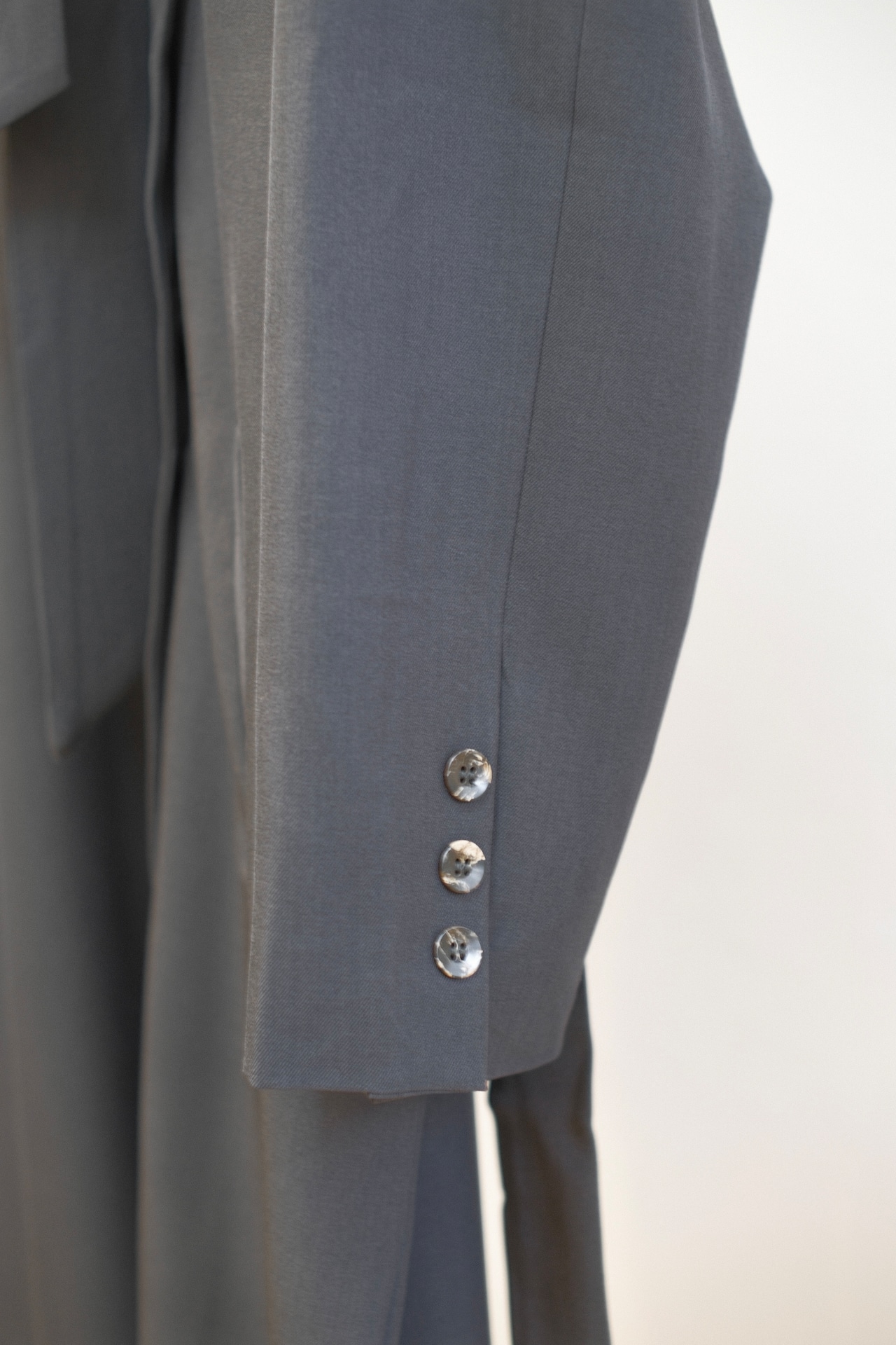 Scarf Arrange 2B Coat / CHARCOAL - 4