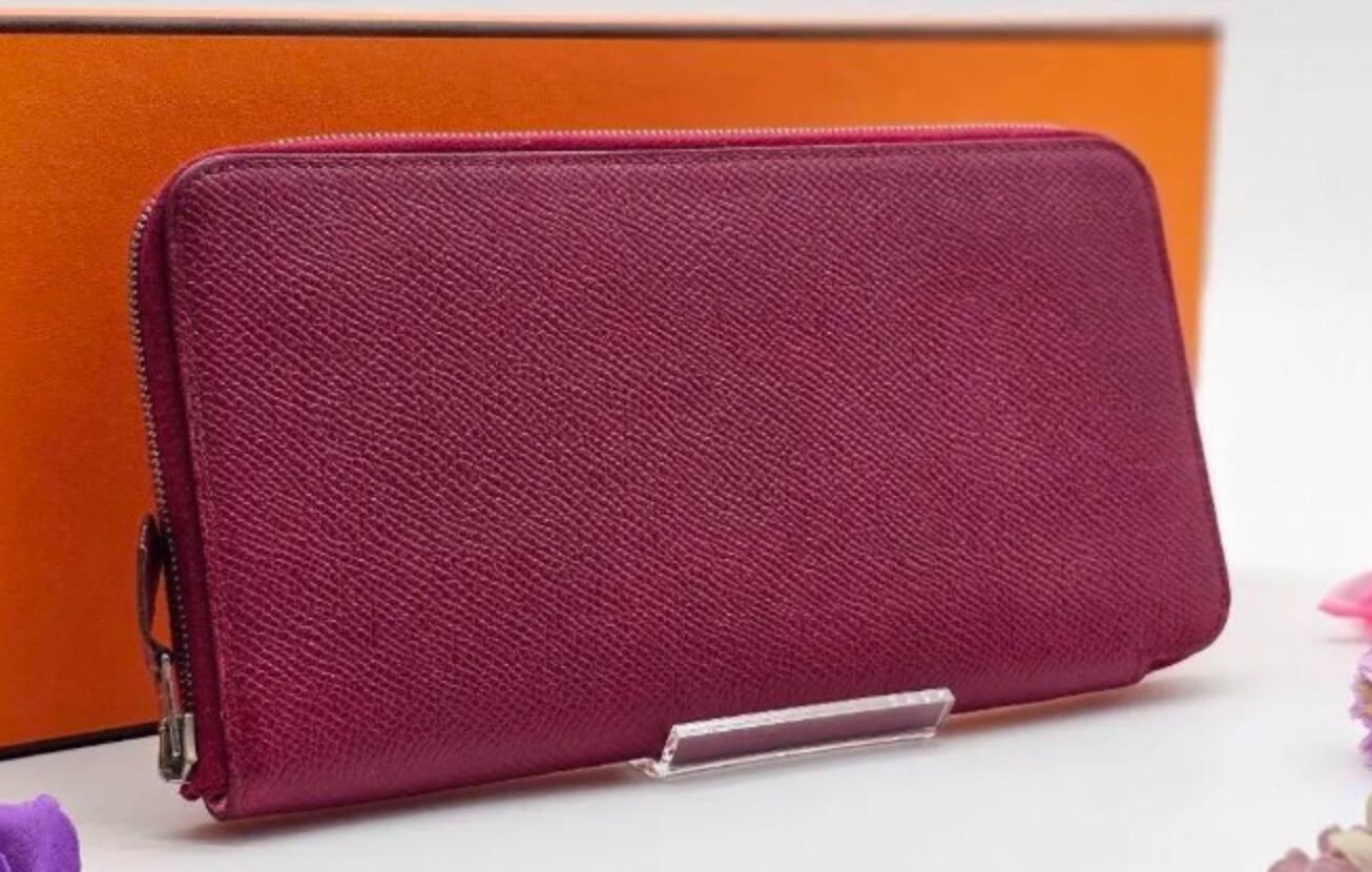 エルメス HERMES アザップ シルクイン長財布バイカラー