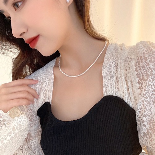 シンプルパールネックレス 3mm