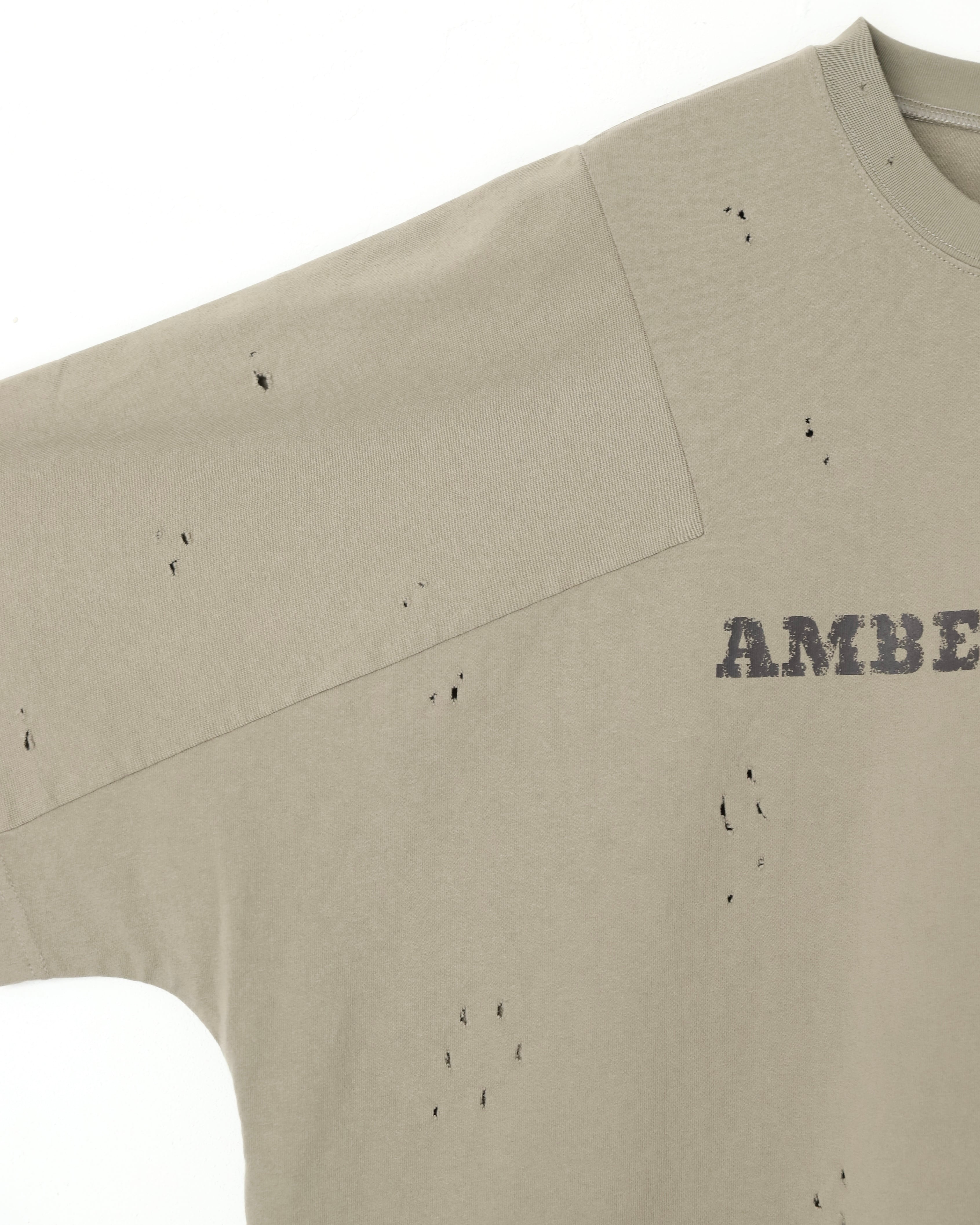 Damage LOGO T-Shirts|Charcoal | AMBERGLEAM