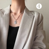 ［silver］イニシャル プレートネックレス ［SSN025］