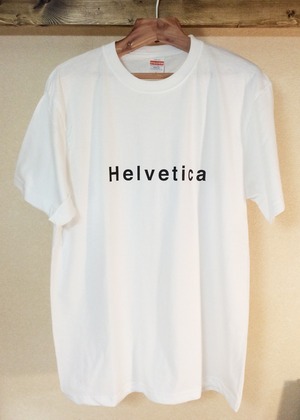 Helvetica ヘルベチカフォント Tシャツ ホワイト