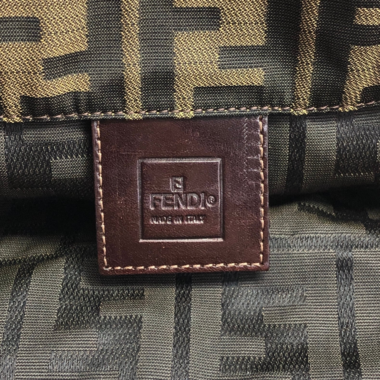 FENDI フェンディ ズッカ トートバッグ ブラウン ジャガード vintage