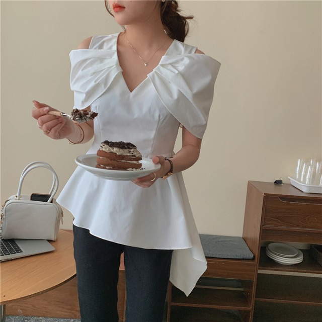 オープン ショルダーシャツ　A0897