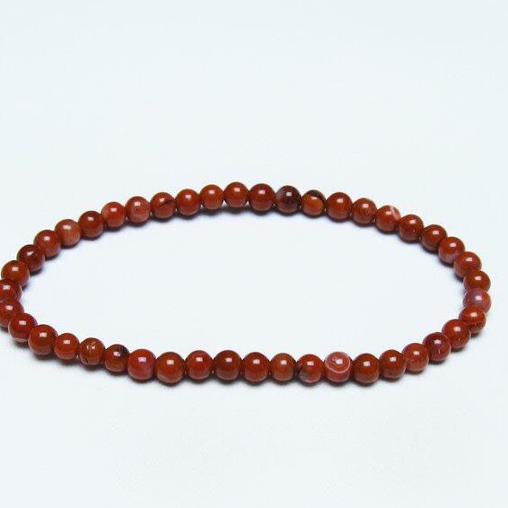 ナンホーンアゲート ブレスレット 4mm 南紅瑪瑙 ブレス 一点物 メール便可 [M便 1/10] 111-42222