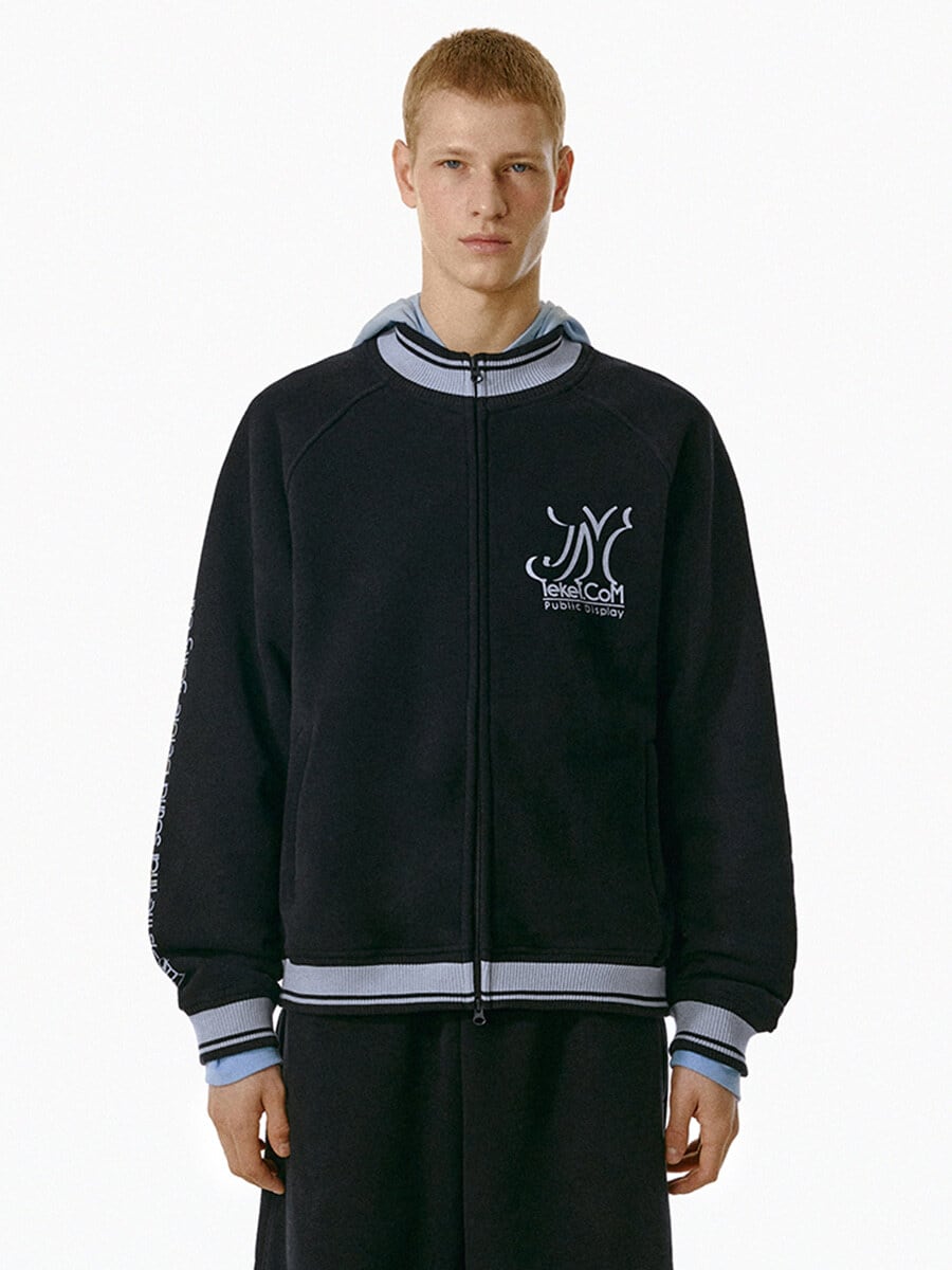 TEKET] Zzzip Track Zip-Up Sweatshirt Black 正規品 韓国ブランド
