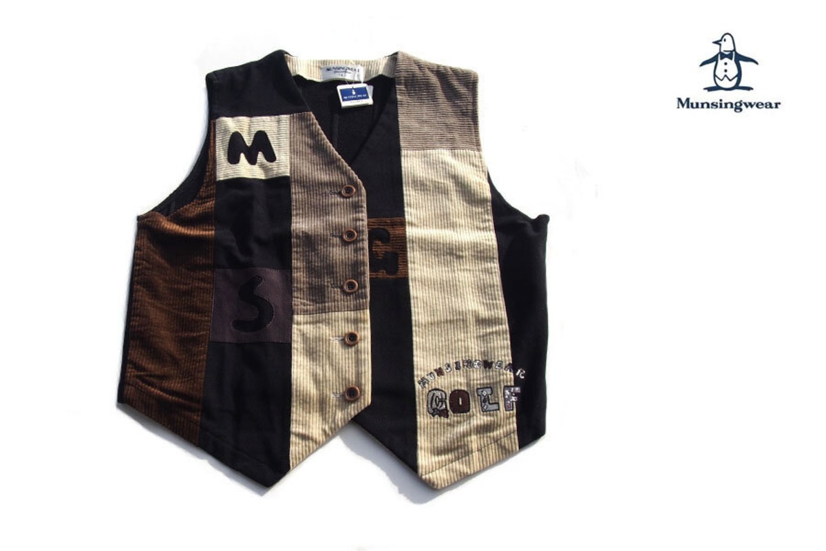 マンシングウェア｜Munsingwear｜Grand Slam｜メンズパッチワーク風 
