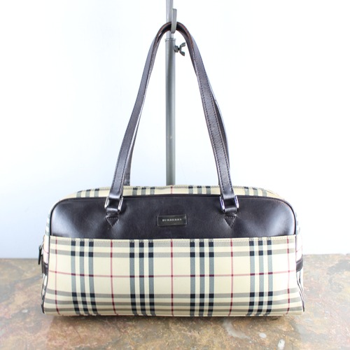 .BURBERRY CHECK PATTERNED BOSTON BAG/バーバリーチェック柄ボストンバッグ 2000000047843