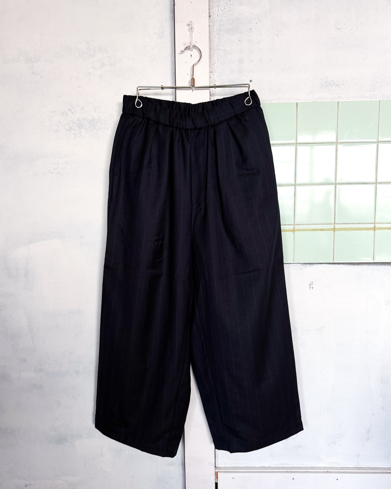 【maison de soil WOMEN】WOOL SERGE 2TUCK WIDE EASY