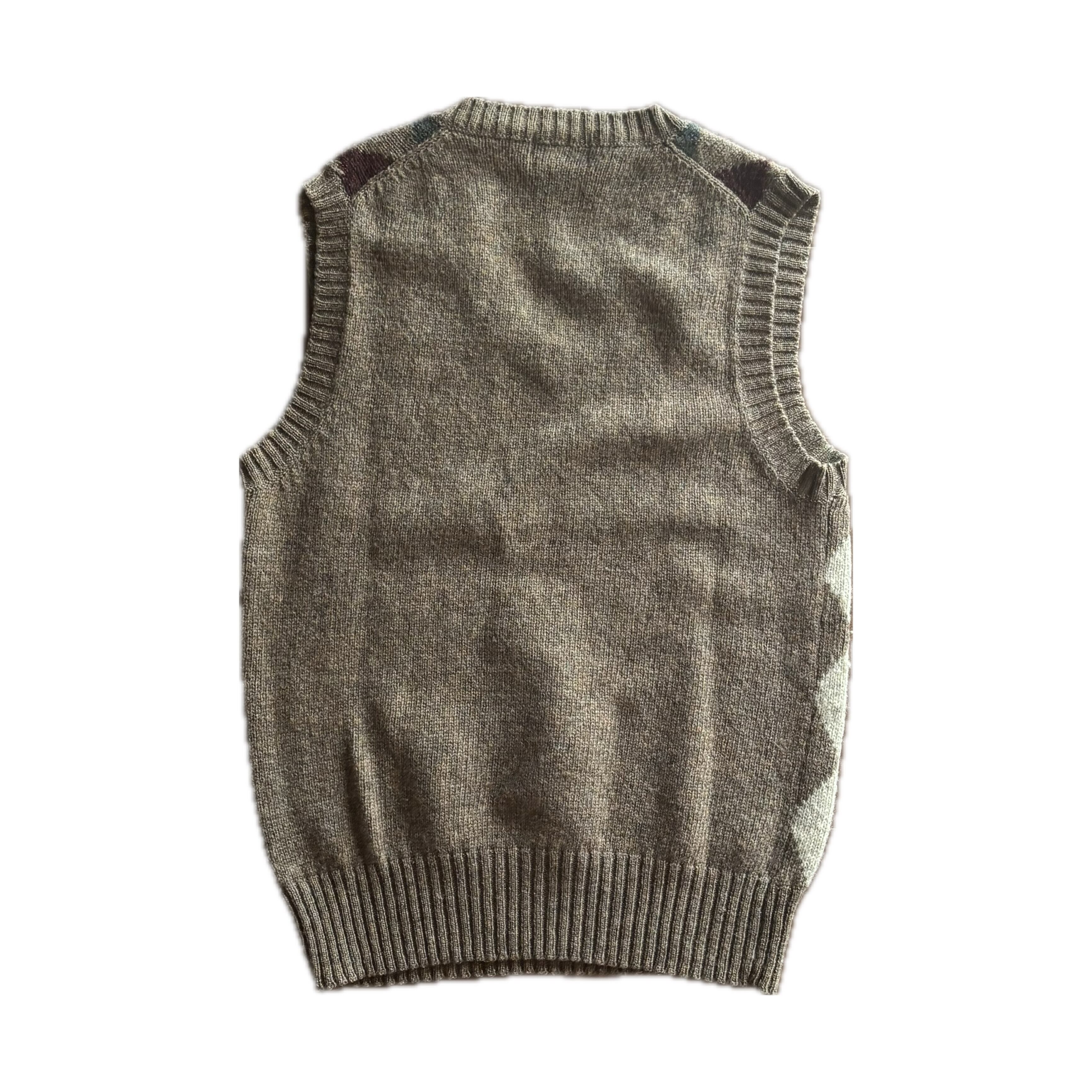 80s 80年代 Woolrich ウールリッチ ニットベスト Argyle アーガイル