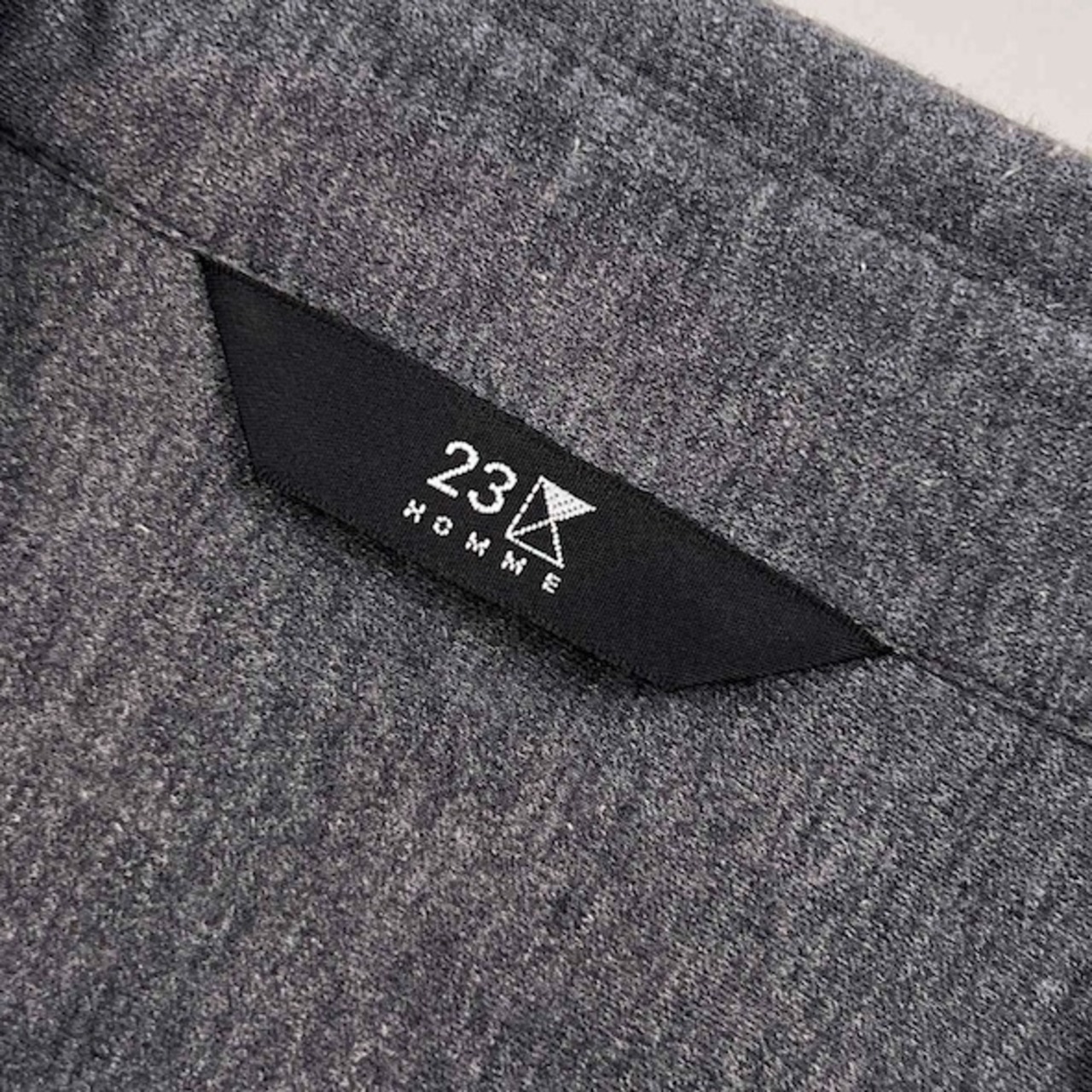 23区 HOMME ニジュウサンク 天竺 開襟 七分袖 ポロシャツ 48/グレー メンズ