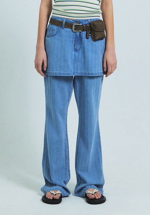 4/20発送 [GROVE] NELL DENIM SKIRT PANTS 正規品 韓国ブランド 韓国ファッション 韓国代行 日本 店舗  ブランド グローブ grvr 通販