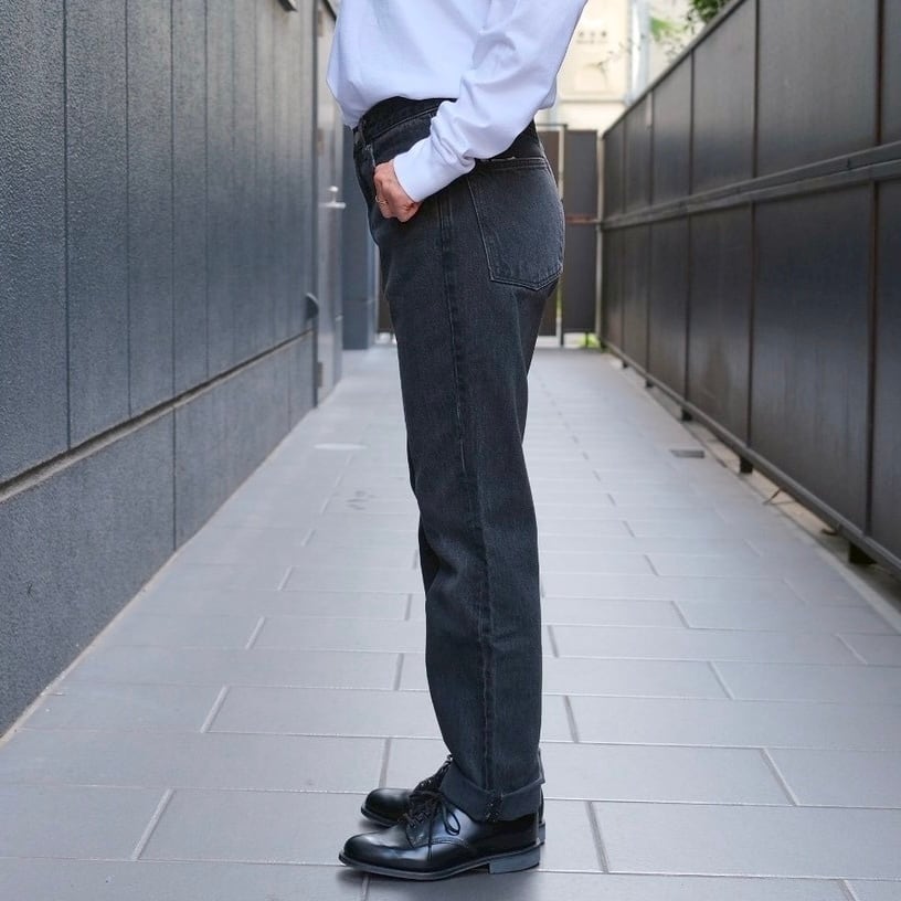 COMOLI(コモリ) /デニム5Pパンツ-FADE BLACK-(C03-03003)