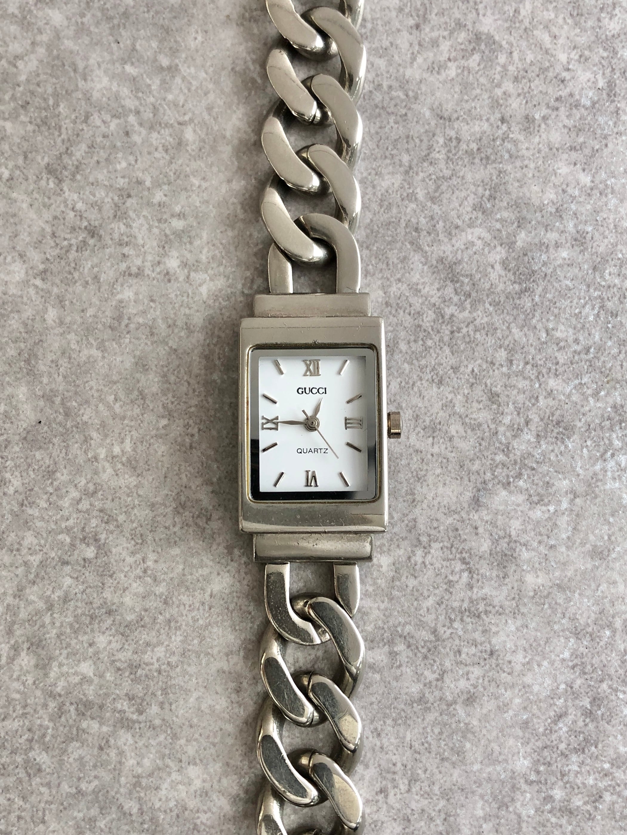 GUCCI グッチ 腕時計 シルバー ステンレススチール チェーン vintage