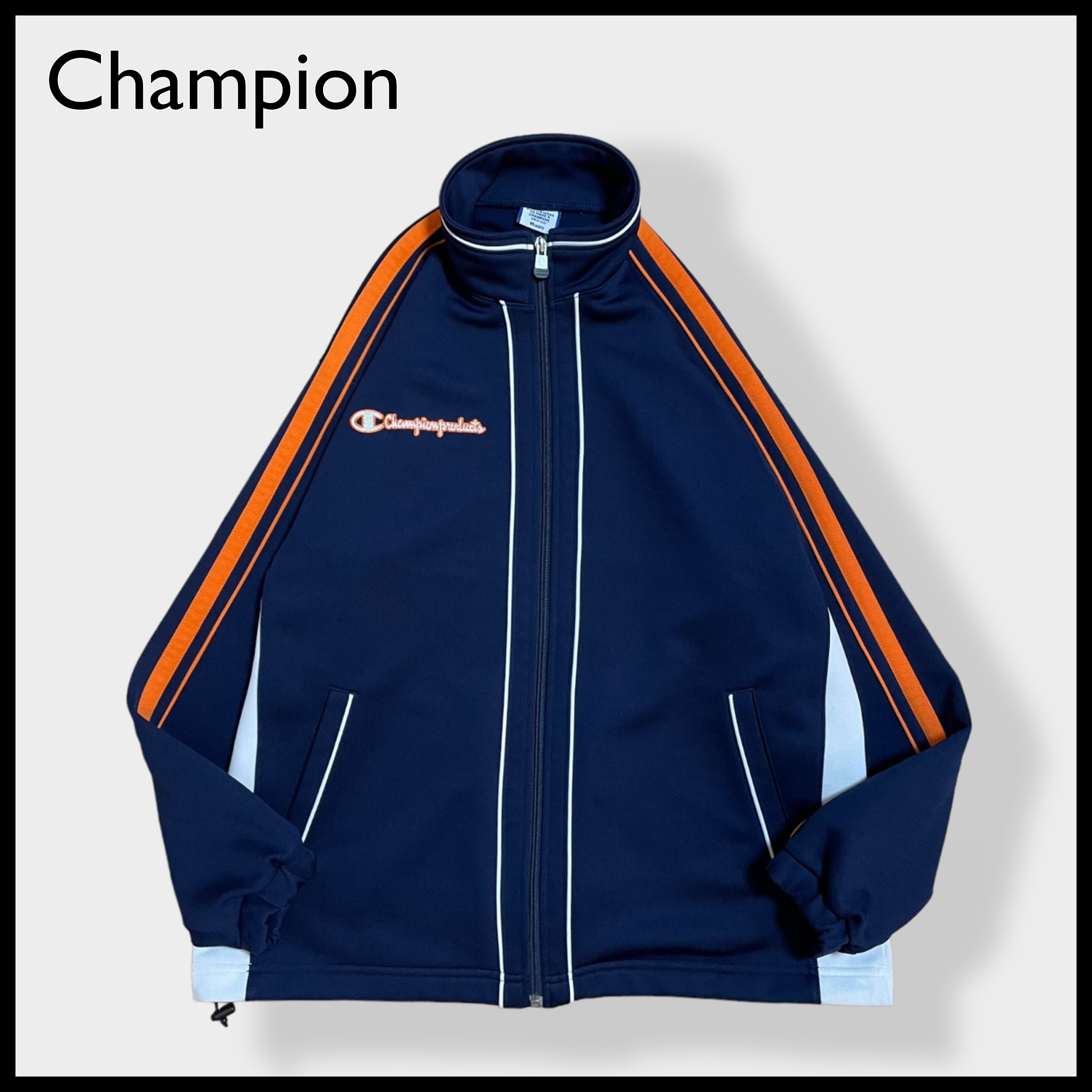 champion】トラックジャケット ジャージ ブルゾン ジャケット 刺繍ロゴ ...