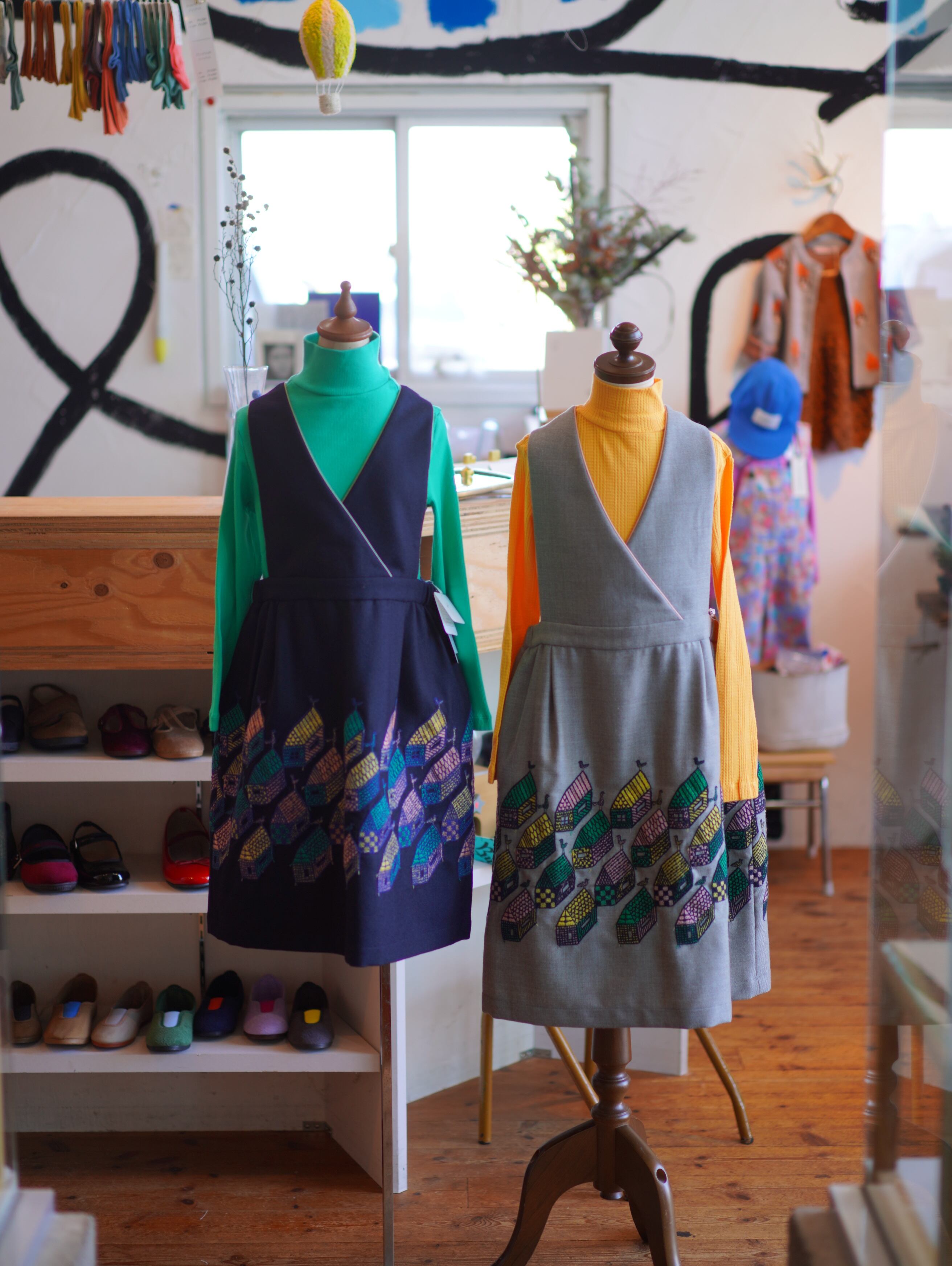 mina perhonen 〉village / ABA5085P / light gray / 110〜140 mina perhonen 〉village / ABA5085P / light gray / 110〜140