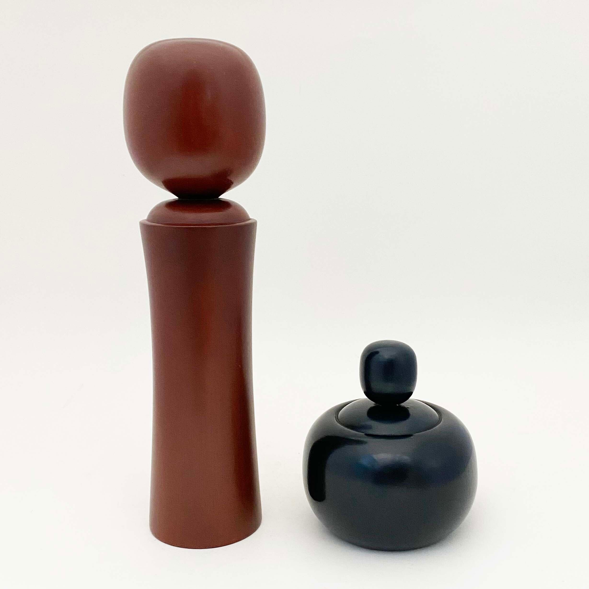 「鎌倉塗こけし」伝統工芸漆塗りこけしペア（No.3）