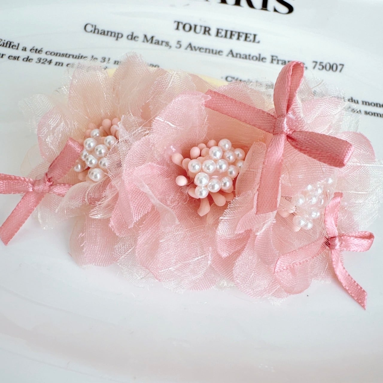 シフォンフラワーヘアバンド