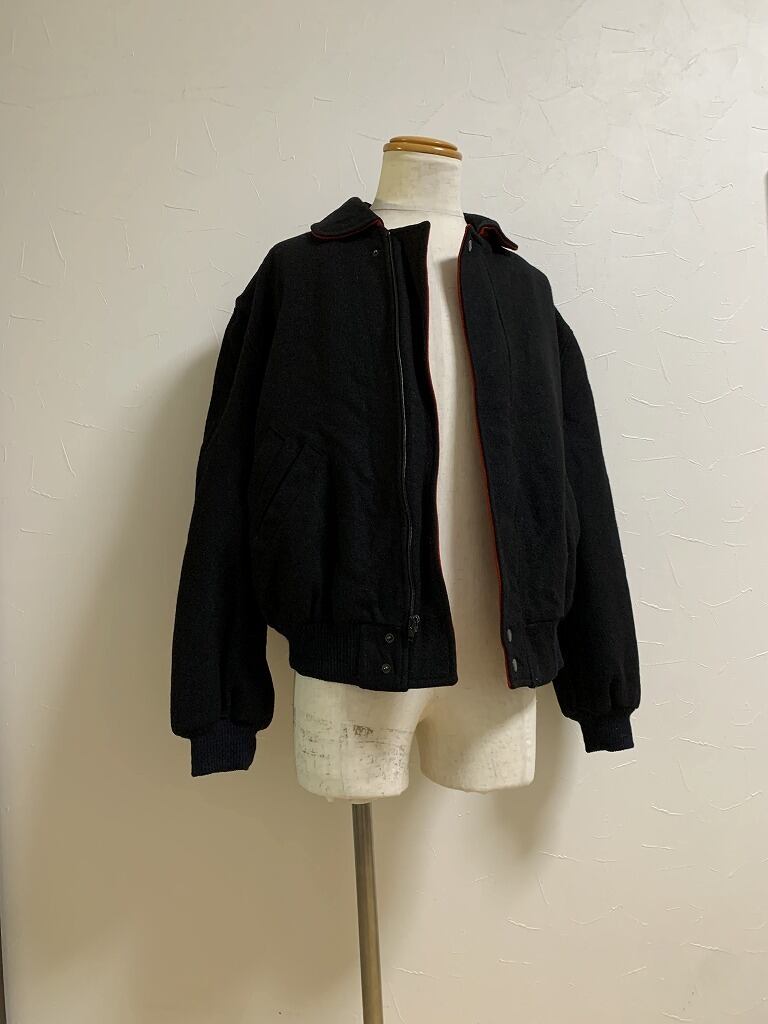 1980~90's Bi-Color Wool Zip-Up Jacket