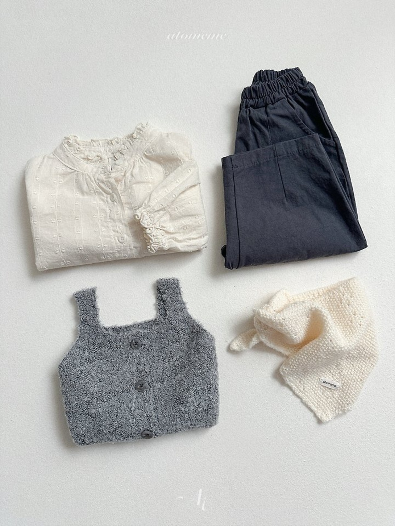 韓国子供服 / Atomeme / 26Autumn / Mellow Knit Scarf / 秋服 *Free*