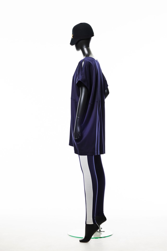 【221K006】バイカラーチュニック　C_ALLネイビー