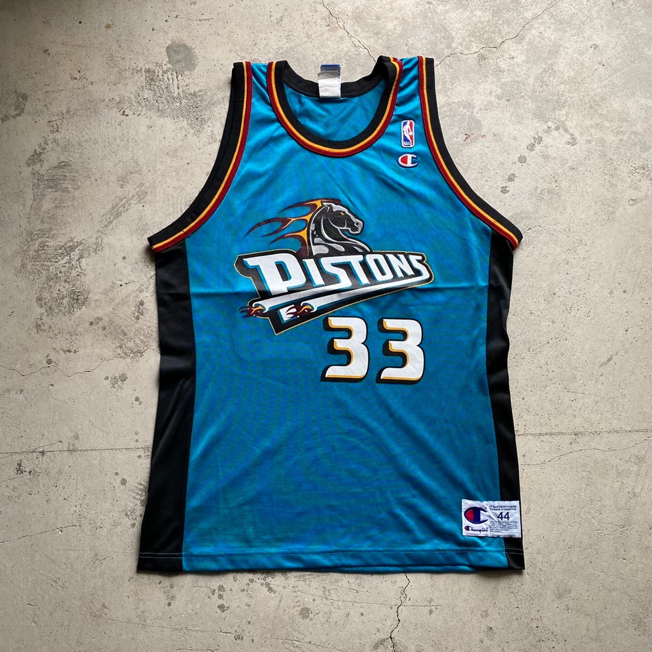 90年代 チャンピオン Champion NBA DETROIT PISTONS デトロイトピストンズ Vネック ウォームアッププルオーバー メンズXXL ヴィンテージ /eaa371850